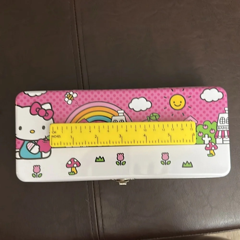 Sanrio Hello Kitty Pencil Box with Ruler Handle